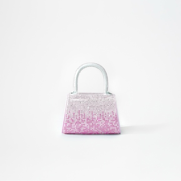 Self-Portrait Pink and Silver Crystal Mini Bag - Picture 16 of 16